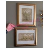 (LR) Smallerï¿½Gold Framed Floral Prints