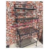 (Porch) Black Metal 6ft Bakers Rack
