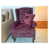 (FR) Norwalk Wingback Chair (Maroon)