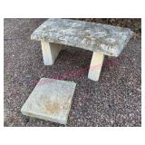 (Front) Small 27in Concrete Seat & Paver