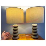 (LR) Pair Modern Table Lamps