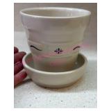 Longaberger Pottery Blue Planter