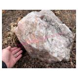 (Front Lawn) Large Rose Quartz Rock