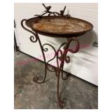 (G)ï¿½Metal Lighter Weight Birdbath 31in Tall