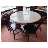 Distressed 46in Dining Table & 6 Chairs