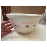 Longaberger Pottery Blue 8in Mixing Bowl
