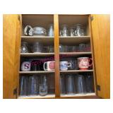 Glassware in Kitchen Cabinet