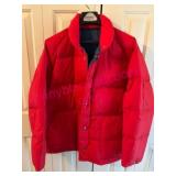 (Cloak Closet) Red Down Filled Puffer Coat Sz M-L