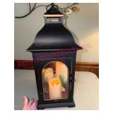 (LR)ï¿½Decorative Black Lantern w/ LED Candles