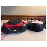 (LR) Radio/CD Player w/Wire Basket & CDs