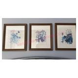 (K) 3 Signed Maryrose Wampler Prints in Frames
