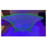 (DR) Uranium Glass Bowl w/ Unique Design