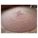 Braided 8ft Round Rug w/ Multicolor Design