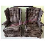 (FR) Black-Gold Wingback Chairs