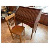 Eastman Childï¿½s Roll Top Desk & Chair