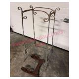 (G)ï¿½Ant. Metal Plant Stand & Boot Scraper