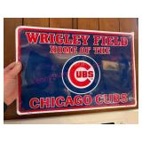 (K)ï¿½Chicago Cubs Wrigley Field Metal Sign