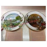 (K)ï¿½Franklin Porcelain Plates by Peter Barrett