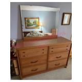 (BR2) 1950s Sumter 4ft Dresser & Mirror