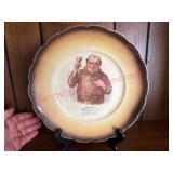 (LR)ï¿½Antique Monk 10in Plate w/Advertising
