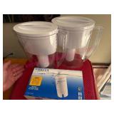 (K) 2 Brita Pitchers w/ 3 Replacement Filters