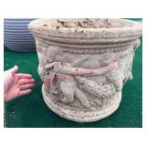 (Porch) Heavy Concrete Cherub Planter