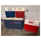 (G)ï¿½4 Various Coolers in Garage