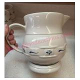 Longaberger Pottery Blue 7in Pitcher
