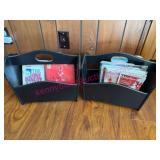 (LR)ï¿½2 Black Distressed Magazine Racks