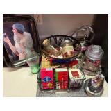 (K)ï¿½ Lot Including Coca-Cola Tray & Glass