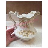 Johnson Bros Waverley Pitcher, Gold Accents