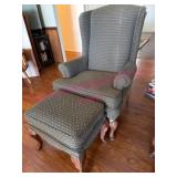 (LR) Wingback Chair & Ottoman #1