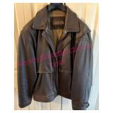 (Cloak Closet) Gents Nice Leather XL Coat Brown