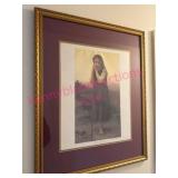 (HALL) Framed W.A. Bouguereau Print w/ Matting