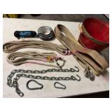 (G) 2 Ropes, Tow Strap, Trailer Chains, Etc
