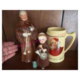 (LR)ï¿½Monk Decanter w/Mug & Boy Figure