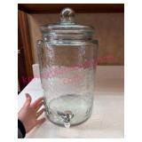 (K)ï¿½Glass Beverage Dispenser w/ Lid & Spout