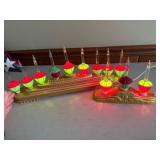 (LR)ï¿½2 Gold Bubble Light Candelabras