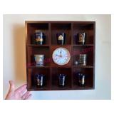 (DR) Wall Display w/ Clock & Shot Glasses