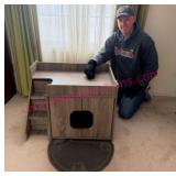 Pressboard Kitty Cat House w/ Steps