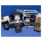 Pentax K1000 Camera w/ Accessories