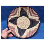 Handwoven Basket w/ Geometric Pattern