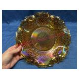 Carnival Glass Bowl w/ Daisy Motif