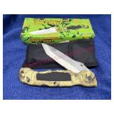 Frost USA Camo Folding Knife w/Pouch #16-535CA