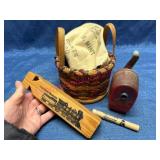 Train Whistle, Pencil Sharpener, Basket, Misc