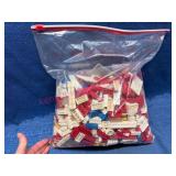 Bag of Red & White Legos in Assorted Sizes