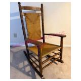 Lg Wooden Porch Rocker (damaged caning)