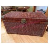 (BR1) Wicker Trunk w/ Brass Hardware #1