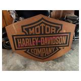 (LR) Vtg Harley Davidson Cardboard Sign 34ï¿½43