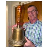 (K) XL Brass Captainï¿½s Bell w/Wood Handle